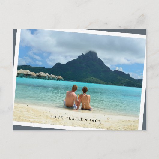 Postale Carte voyage lune de miel personnalisable (Devant)