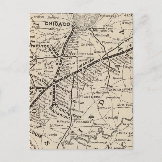 Postale Carte Wabash Railway (Devant)