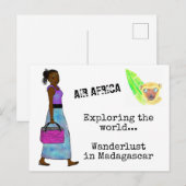 Postale Carte Wanderlust à Madagascar (Devant / Derrière)