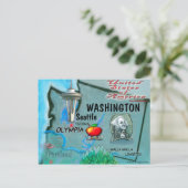 Postale Carte Washington USA (Debout devant)