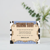 Postale Carte Western Thank You (Debout devant)