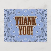 Postale Carte Western Thank You (Dos)