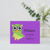 Postale Carte Wise Owl (Debout devant)