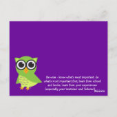 Postale Carte Wise Owl (Dos)