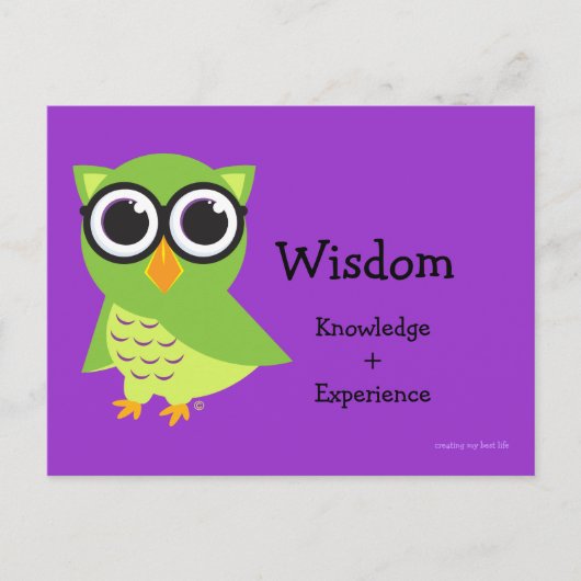 Postale Carte Wise Owl (Devant)