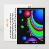 Postale Carte World Tarot (Devant / Derrière)