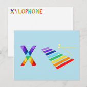 Postale Carte Xylophone (Devant / Derrière)