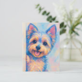 Postale Carte Yorkie - Vide (Debout devant)