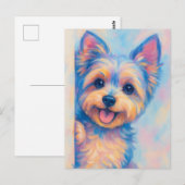Postale Carte Yorkie - Vide (Devant / Derrière)