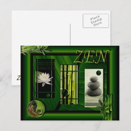 Postale Carte ZEN attitude (Devant / Derrière)