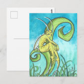 Postale Cartoon Grasshopper Fairy Imaginaire Art Carte pos (Devant / Derrière)