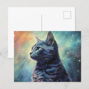 Postale Cat Alone Briefkaart