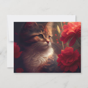 Postale Cat Fleur-kaarten Briefkaart