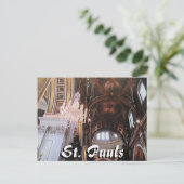 Postale Cathédrale St Pauls intérieur Londres carte postal (Debout devant)