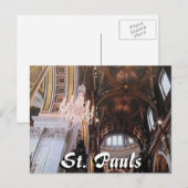 Postale Cathédrale St Pauls intérieur Londres carte postal (Devant / Derrière)