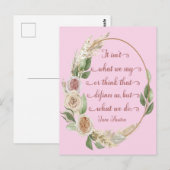 Postale C'est ce que nous faisons Jane Austen Citer carte  (Devant / Derrière)