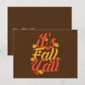 Postale C'est la carte de voeux Automne Y'all (Devant / Derrière)