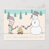 Postale 'C'est la saison de donner la carte de vacances (Devant)