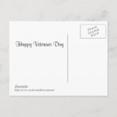 Postale C'est un honneur ... Carte de la fête des vétérans (Dos)