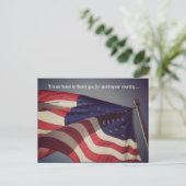 Postale C'est un honneur ... Carte de la fête des vétérans (Debout devant)