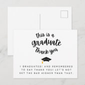 Postale C'est un Merci diplômé amusant carte de diplôme (Devant / Derrière)
