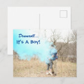 Postale C'est une carte d'Faire-part de révélation de genr (Devant / Derrière)