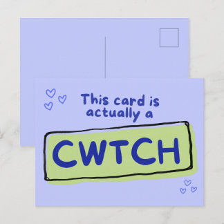 Postale Cette carte est en fait un cwtch (envoi de câlins)