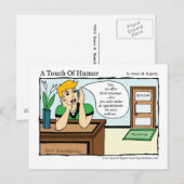 Postale Chaise "Touch of Humour" Massage Comic Carte posta (Devant / Derrière)