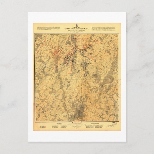 Postale Champ de bataille de Gettysburg Carte par John Bac (Devant)