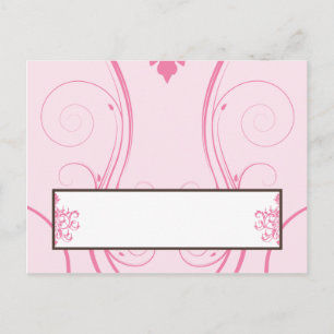 Postale Chandelier rose Carte de Place Écrit