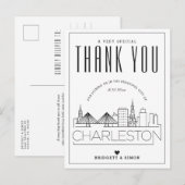 Postale Charleston Mariage | Merci de venir ! Carte postal (Devant / Derrière)