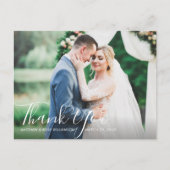 Postale charmant mariage de script merci carte photo (Devant)