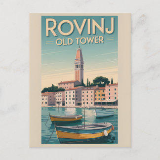 Postale Charme vintage : Ancienne tour de Rovinj Carte pos