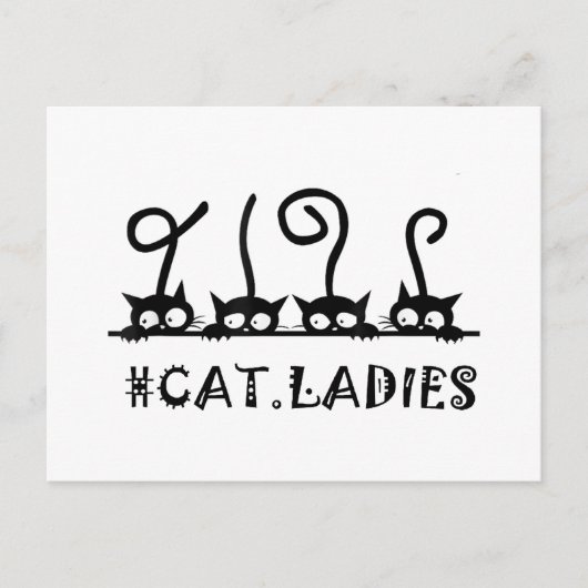 Postale Chat Dames Maman Ami Amour Cadeau Salutation Carte (Devant)