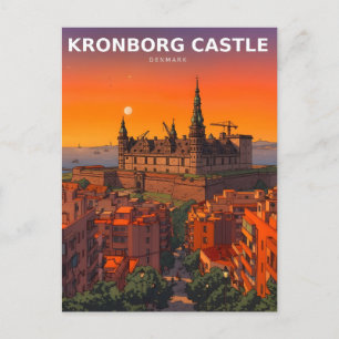 Postale Château Kronborg Danemark Forteresse Hamlet Carte