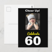 Postale Cheer Up ! Célébrez les 60 ans Anniversaire Carte (Devant / Derrière)