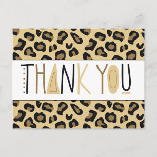 Postale Cheetah Poster de animal Carte de remerciements
