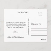 Postale Chêne avec Carte de remerciements de cerfs (Dos)