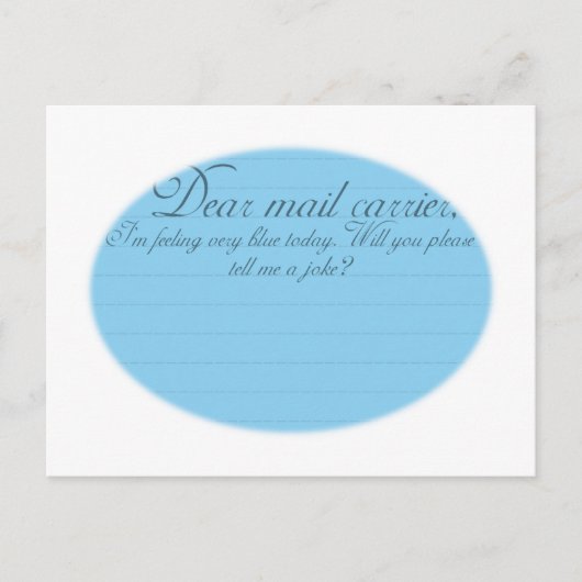 Postale Cher Transporteur de courrier drôle de carte posta (Devant)