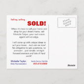 Postale Cherry Blossom Tree Real Estate House Carte postal (Dos)