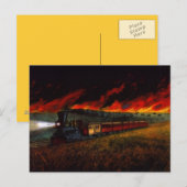 Postale Cheval de fer sur Prairie ~ CARTE POSTCARD Train d (Devant / Derrière)