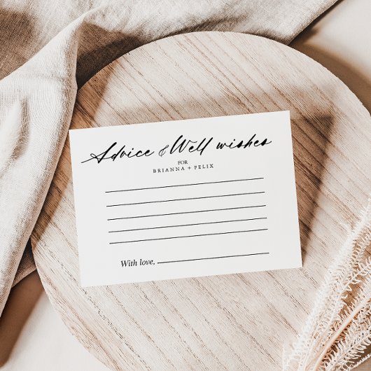 Postale Chic Calligraphie Elégante carte de conseil de mar