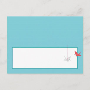 Postale Chic Origami Oiseaux Mariage Carte de lieu inscrip