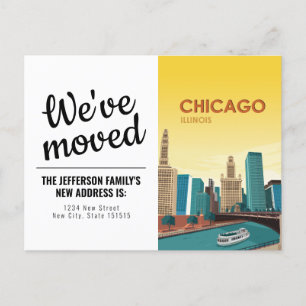 Postale Chicago Illinois Vintage Nous avons déplacé carte 