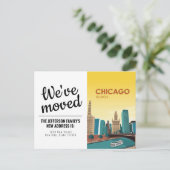 Postale Chicago Illinois Vintage Nous avons déplacé carte  (Debout devant)
