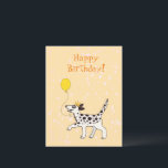 Postale Chien dalmate souhaite un joyeux carte de remercie<br><div class="desc">Dalmatie spoty doggy vous souhaite un joyeux anniversaire</div>