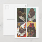 Postale Chiens vintages portant des vêtements Carte postal (Devant / Derrière)