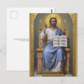 Postale Christ L'Enseignant / Tous Puissants ** Carte de P (Devant / Derrière)