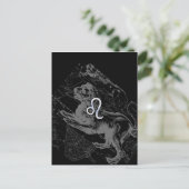 Postale Chrome Comme Leo Zodiac Constellation Carte Heveli (Debout devant)