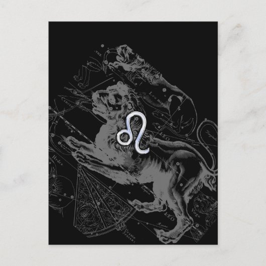 Postale Chrome Comme Leo Zodiac Constellation Carte Heveli (Devant)